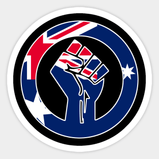 Black Lives Matter Fist Circled Flag Australia Sticker